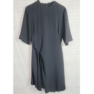 STELLA MCCARTNEY Xandria Asymmetric Cady Dress in Black, sz 4